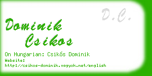 dominik csikos business card