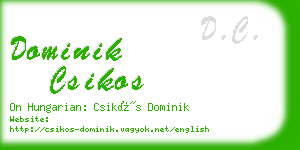 dominik csikos business card